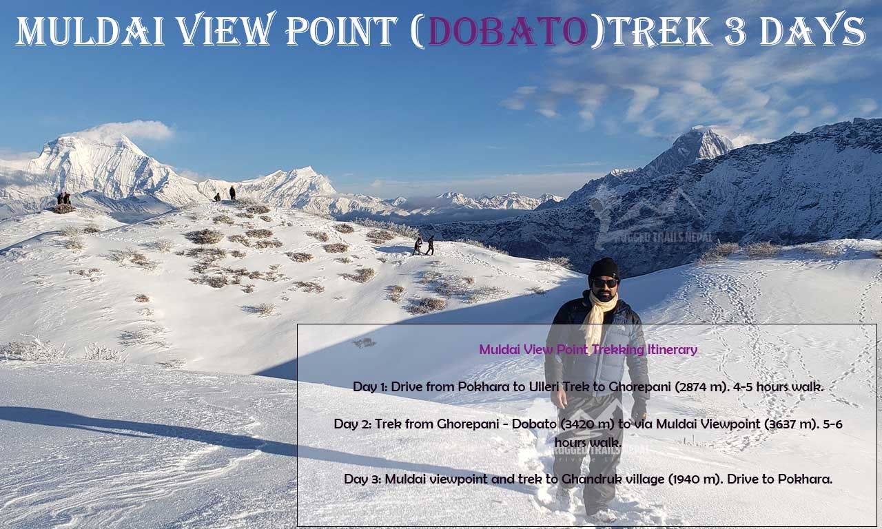 3 days trek in pokhara mulde viewpoint trek